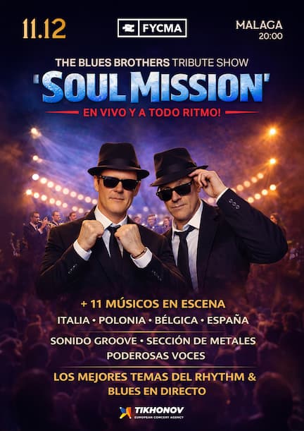 Espectáculo tributo a The Blues Brothers "Soul Mission" en Málaga