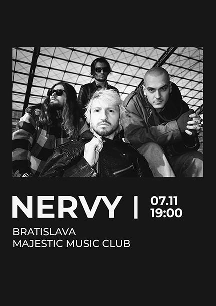 Band "Nervy" in Bratislava. European Tour 2023