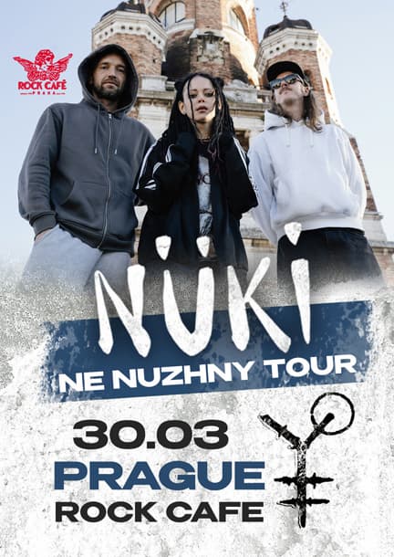 The band "Nuki" à Prague. Tournée européenne